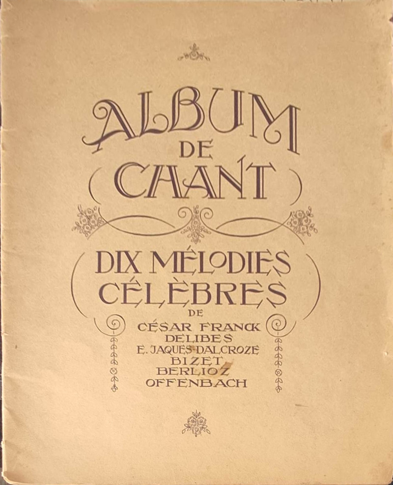 album de chant dix melodies celebres cover