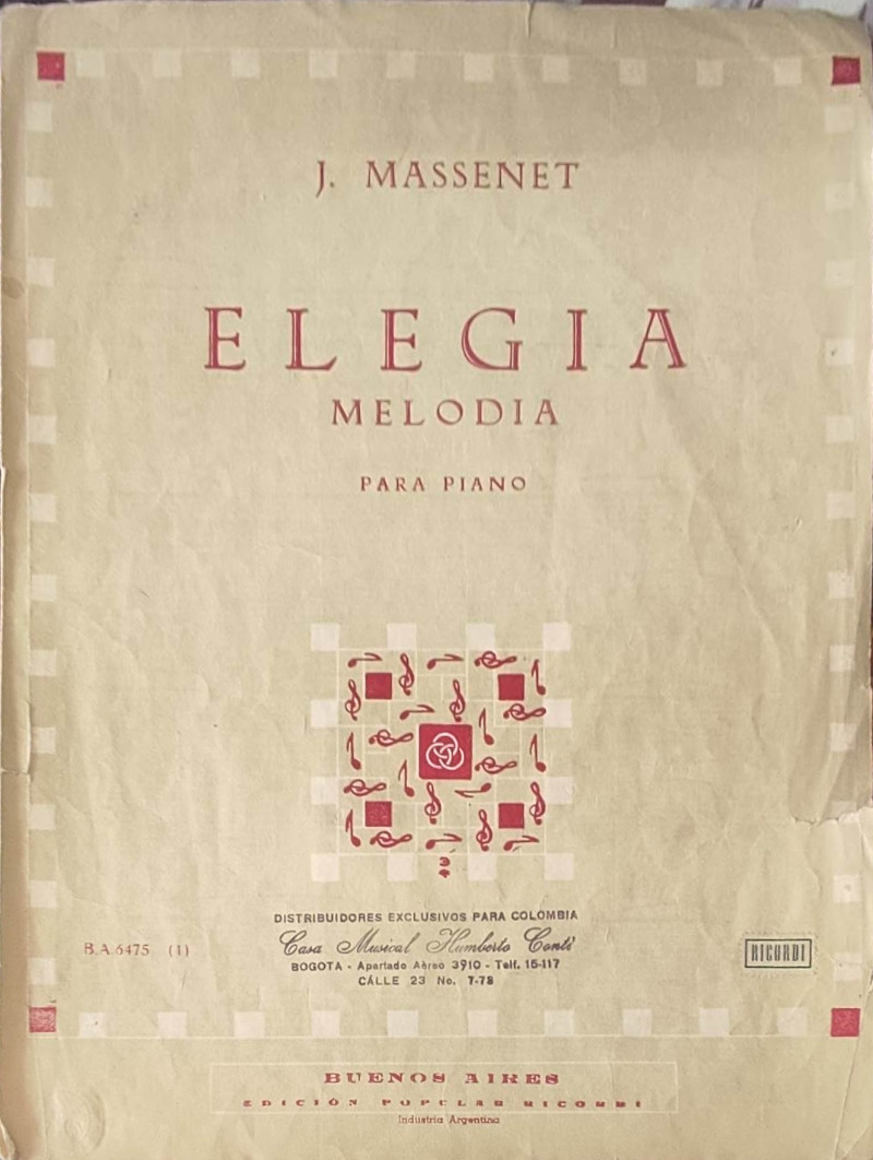 elegia para piano J. Massenet